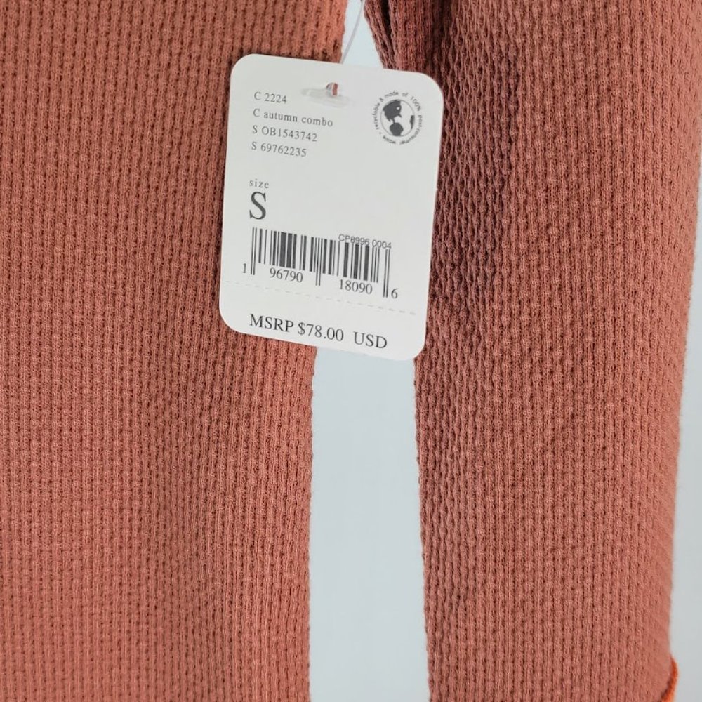 FREE PEOPLE / WTF mikah cuff thermal top Sz S NEW - Picture 10 of 11